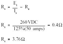 motor dc armature resistance starting